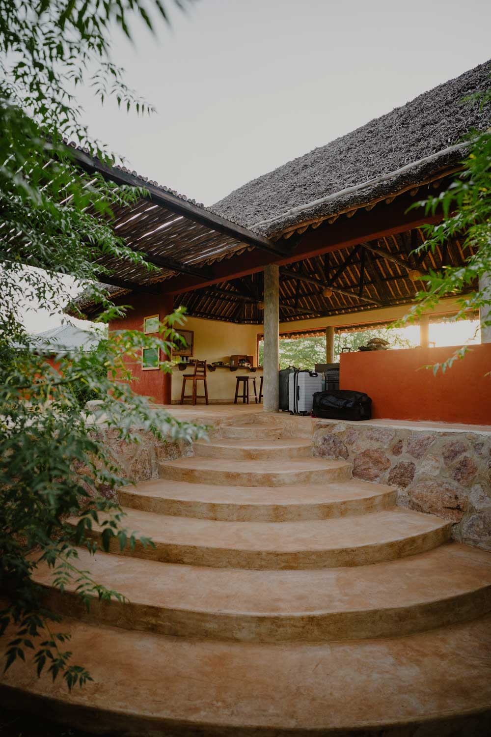 Exterior view of Kamungi Bandas on the edge of Tsavo East